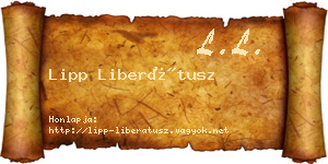Lipp Liberátusz névjegykártya